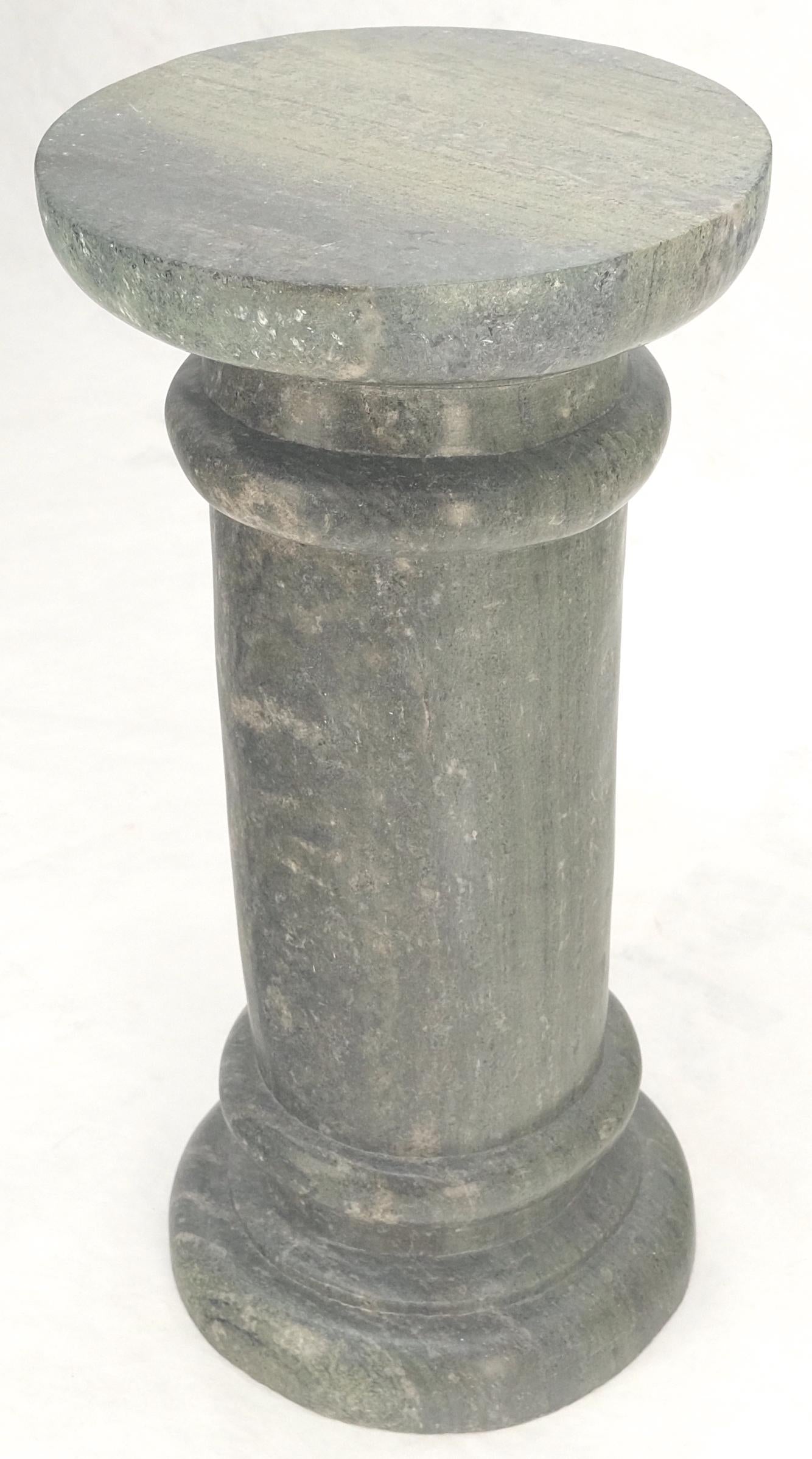 EstablishedLines Large 15" Diameter Turned Marble Pedestal MINT