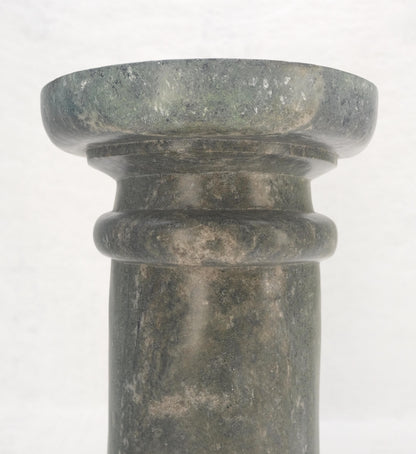 EstablishedLines Large 15" Diameter Turned Marble Pedestal MINT