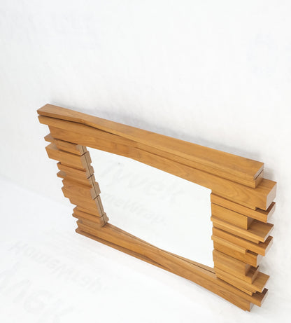 EstablishedLines Light Solid Walnut Arts and Crafts Style Mid-Century Modern Wall Mirror Mint!