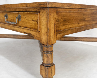 EstablishedLines Large Spanish Colonial Style Showcase Glass Top Coffee Table on X Base MINT!