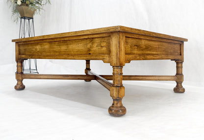 EstablishedLines Large Spanish Colonial Style Showcase Glass Top Coffee Table on X Base MINT!
