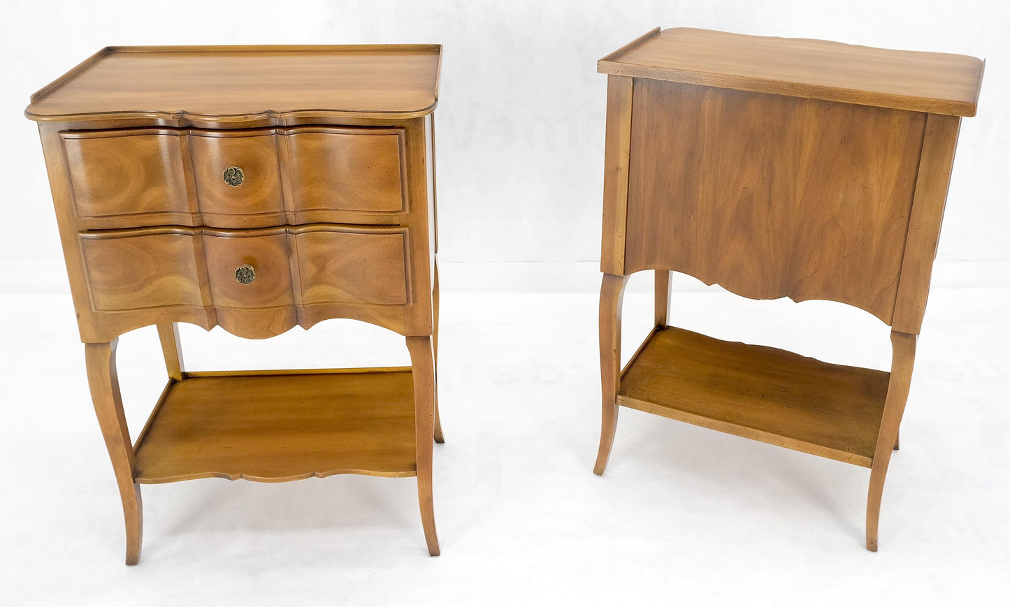 EstablishedLines Pair of John Widdicomb Cherry Two Drawers Night Stands End Side Bed Tables MINT!
