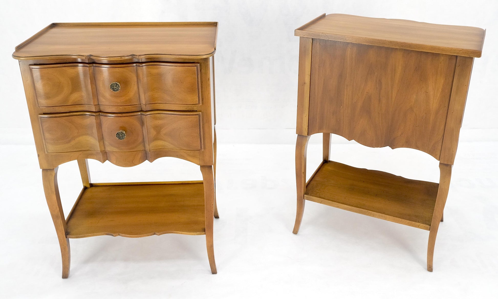 EstablishedLines Pair of John Widdicomb Cherry Two Drawers Night Stands End Side Bed Tables MINT!