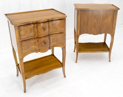EstablishedLines Pair of John Widdicomb Cherry Two Drawers Night Stands End Side Bed Tables MINT!