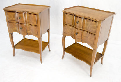 EstablishedLines Pair of John Widdicomb Cherry Two Drawers Night Stands End Side Bed Tables MINT!