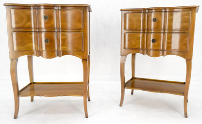 EstablishedLines Pair of John Widdicomb Cherry Two Drawers Night Stands End Side Bed Tables MINT!