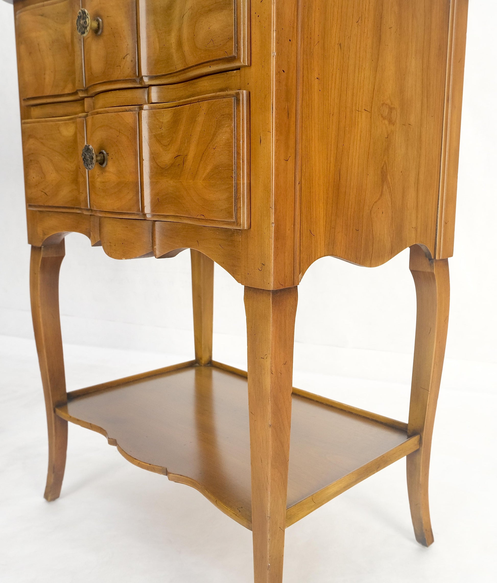 EstablishedLines Pair of John Widdicomb Cherry Two Drawers Night Stands End Side Bed Tables MINT!