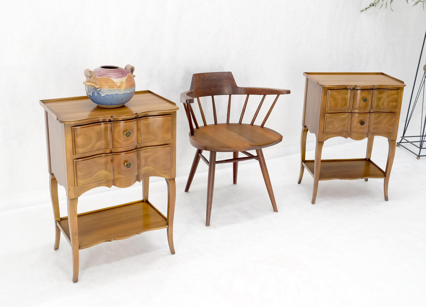 EstablishedLines Pair of John Widdicomb Cherry Two Drawers Night Stands End Side Bed Tables MINT!