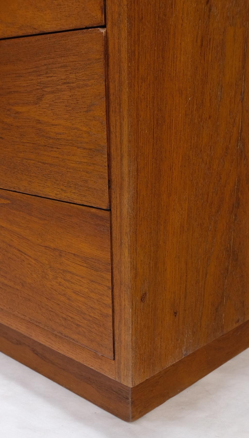 EstablishedLines Pair Tall 8 Drawers Studio Made Solid Teak Dovetail Joints Chests Dressers MINT