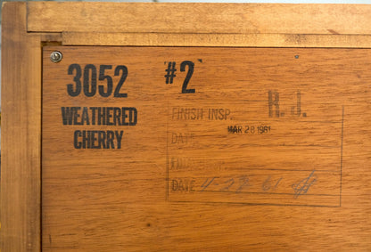 Burl Wood Panel Brass Birch 7 Drawer Mid Century Modern High Boy Dresser MINT!