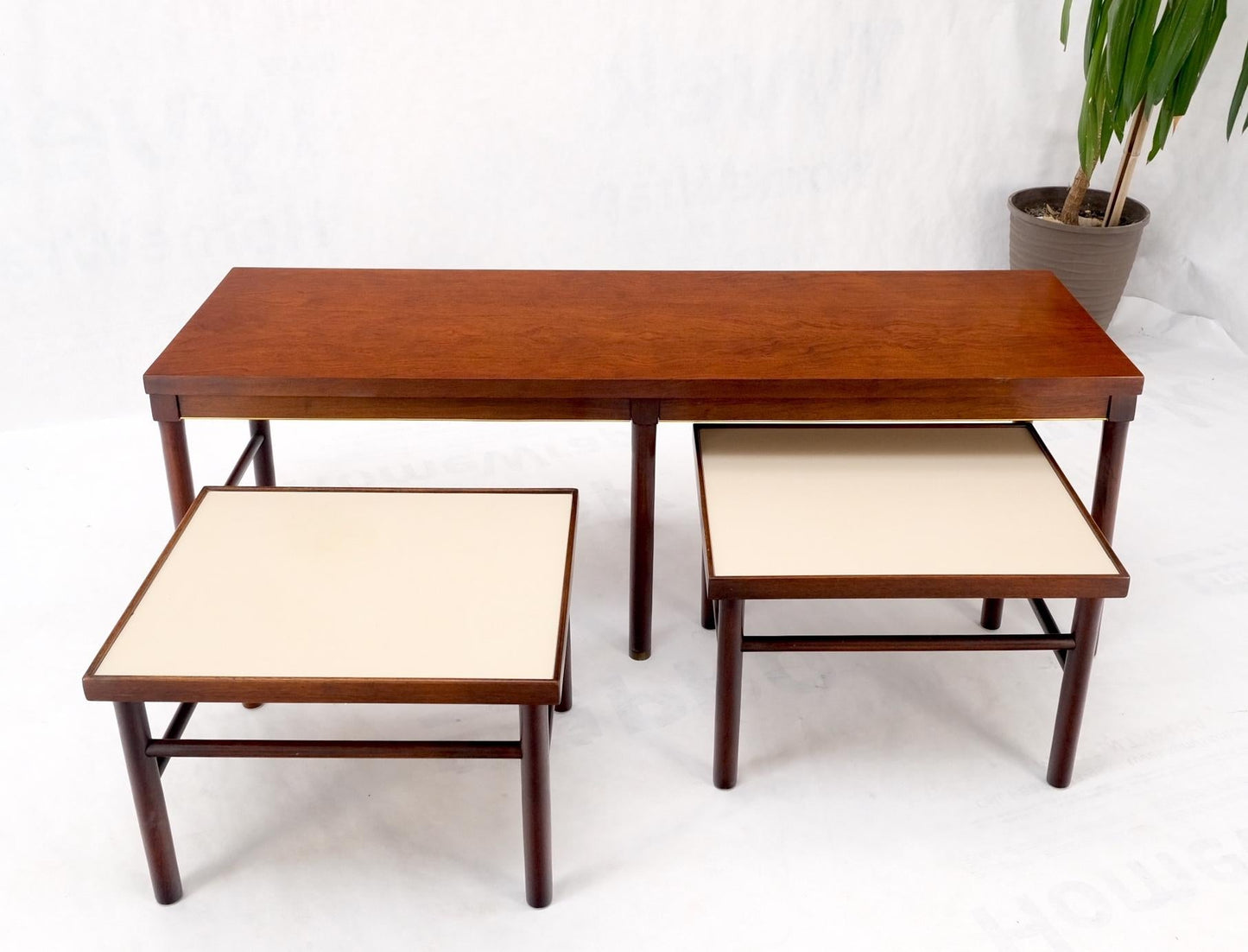 EstablishedLines Set of 3 Mid Century Modern Nesting Coffee Side End Occasional Tables MINT!