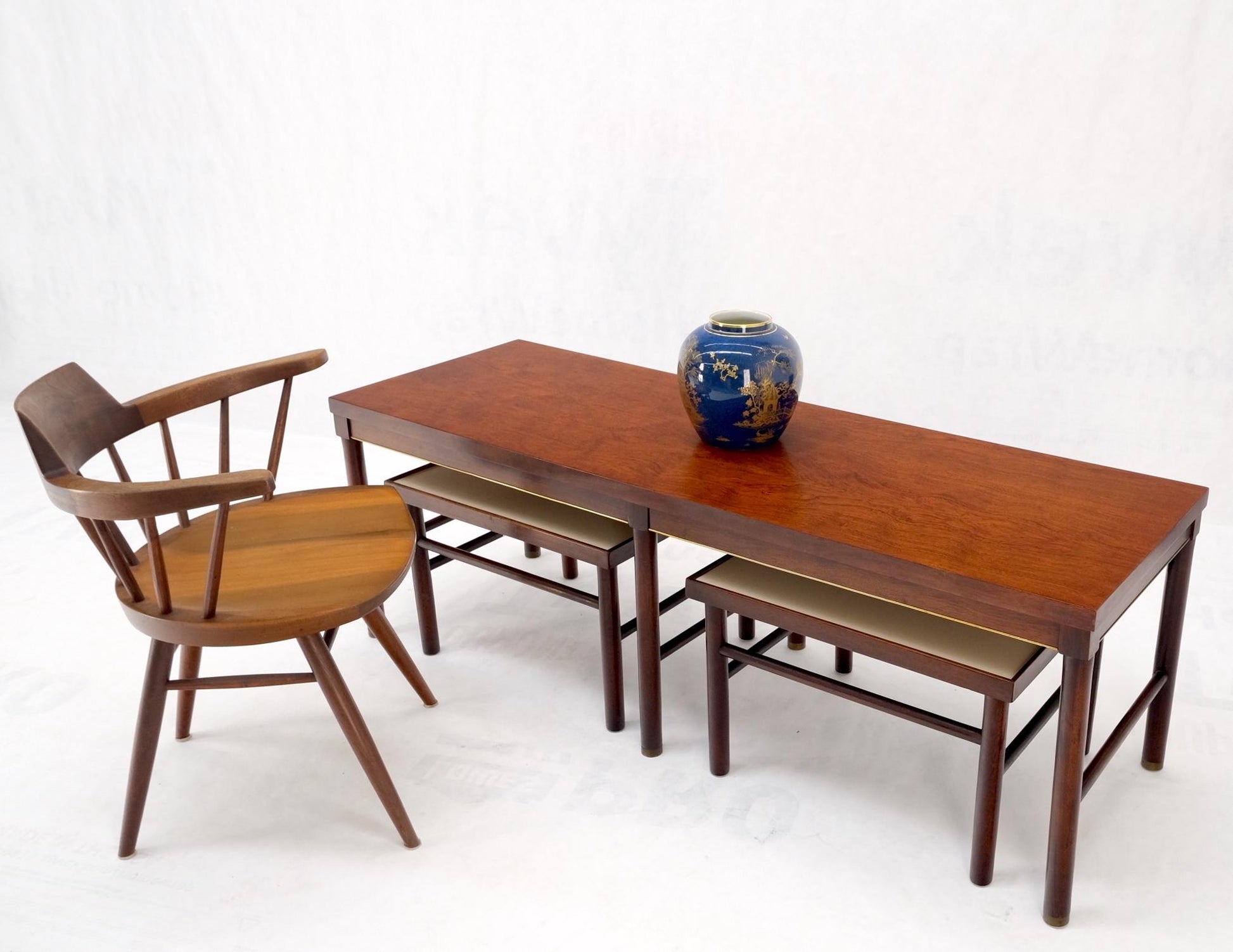 EstablishedLines Set of 3 Mid Century Modern Nesting Coffee Side End Occasional Tables MINT!