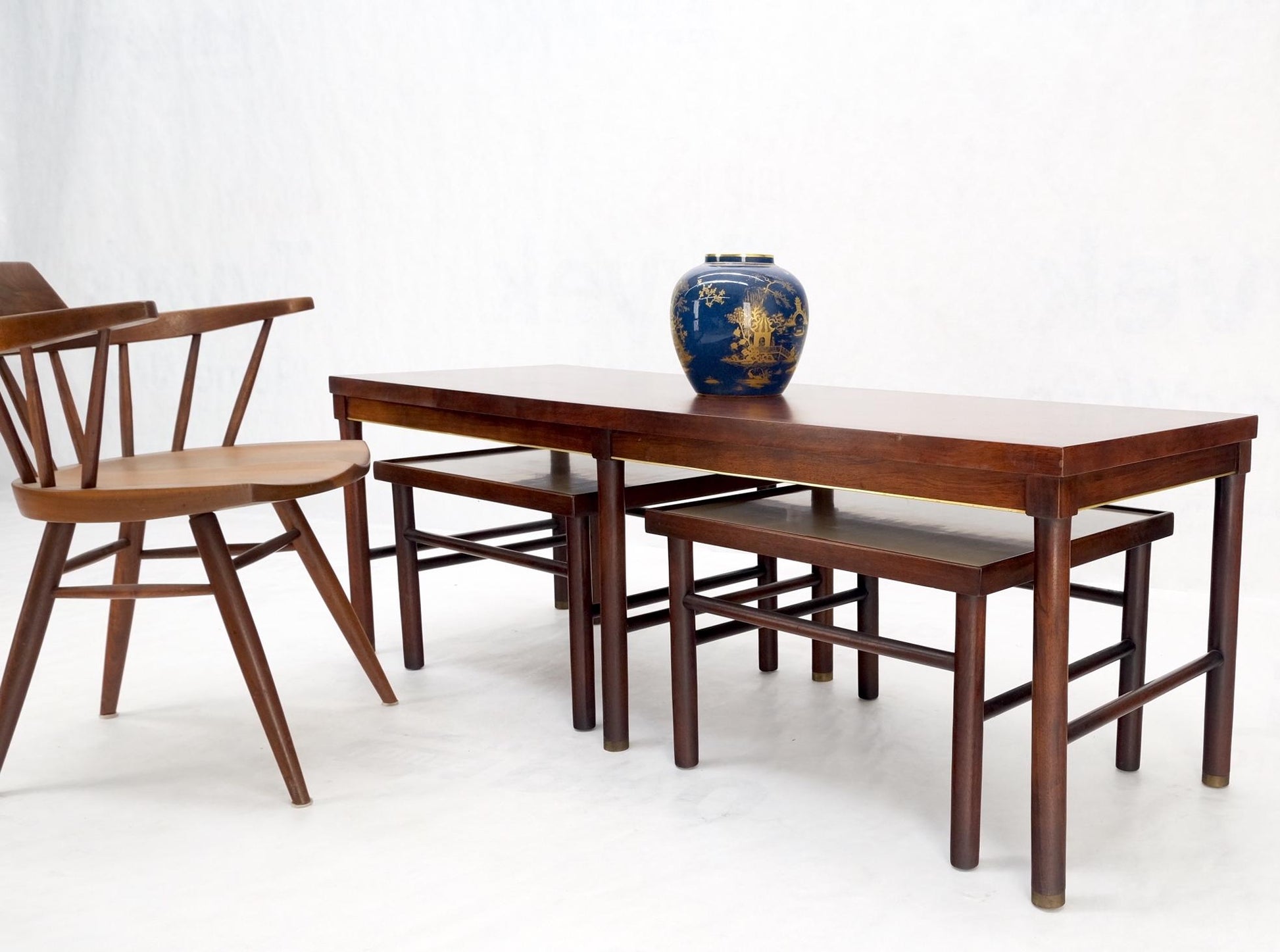 EstablishedLines Set of 3 Mid Century Modern Nesting Coffee Side End Occasional Tables MINT!