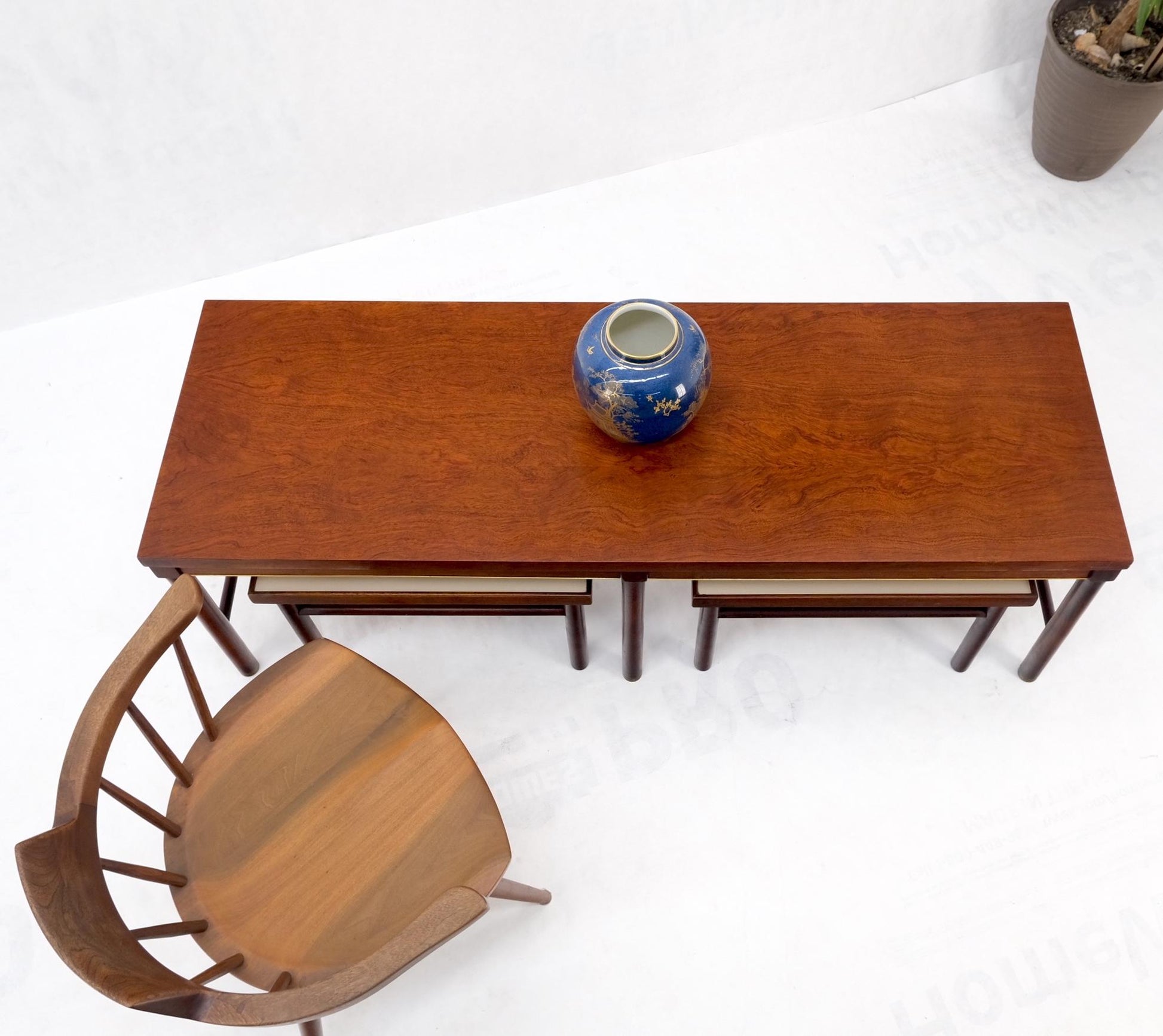 EstablishedLines Set of 3 Mid Century Modern Nesting Coffee Side End Occasional Tables MINT!