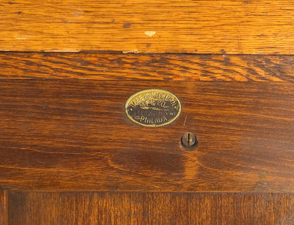 Massive Solid Oak Arts & Crafts 4 Drawers Dresser w/ Swivel Mirror