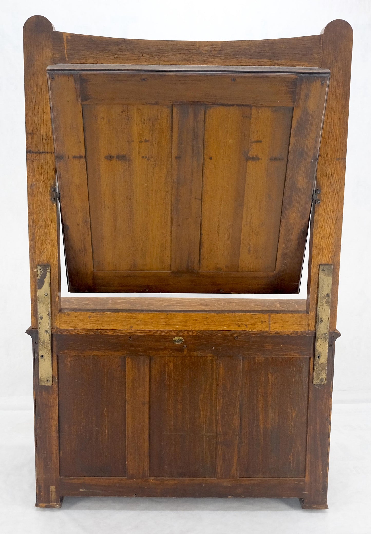 Massive Solid Oak Arts & Crafts 4 Drawers Dresser w/ Swivel Mirror
