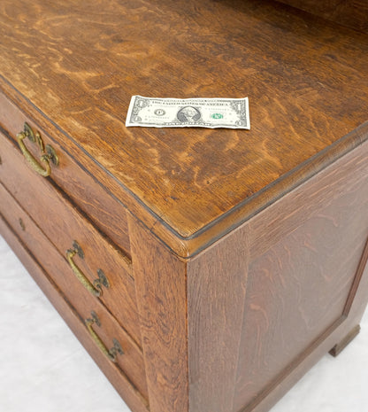 Massive Solid Oak Arts & Crafts 4 Drawers Dresser w/ Swivel Mirror