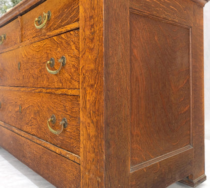 EstablishedLines Massive Solid Oak Arts & Crafts 4 Drawers Dresser w/ Swivel Mirror