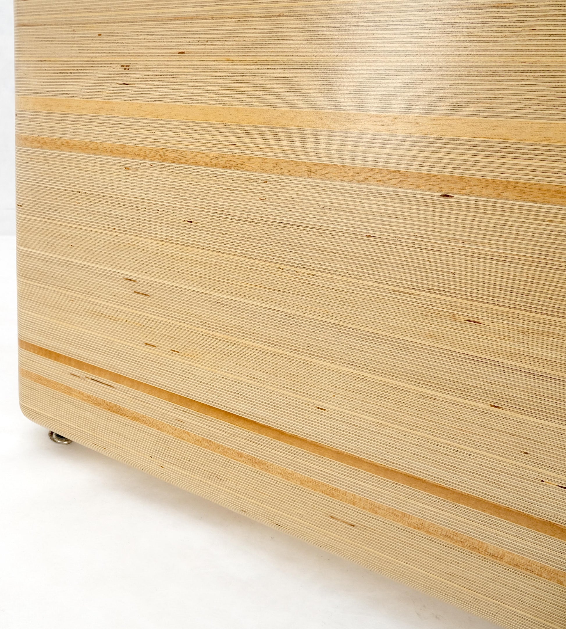 EstablishedLines Heavy Layered & Milled Plywood Mid Century V Shape Base 3/4" Glass Top Rectangle