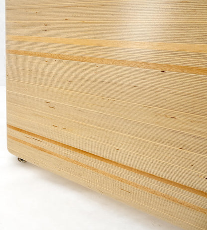 EstablishedLines Heavy Layered & Milled Plywood Mid Century V Shape Base 3/4" Glass Top Rectangle