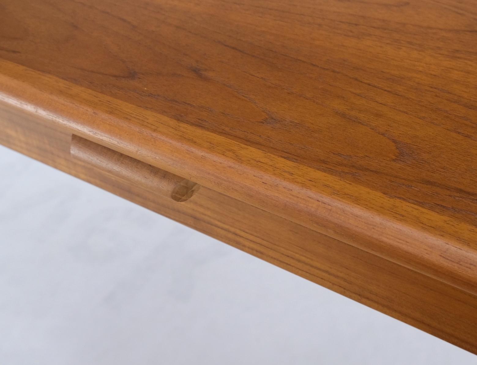 EstablishedLines Danish Mid-Century Modern Square Teak Refectory Extension Boards Dining Table