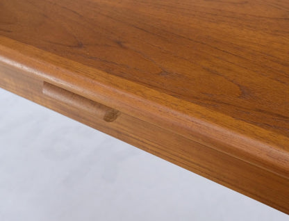 EstablishedLines Danish Mid-Century Modern Square Teak Refectory Extension Boards Dining Table