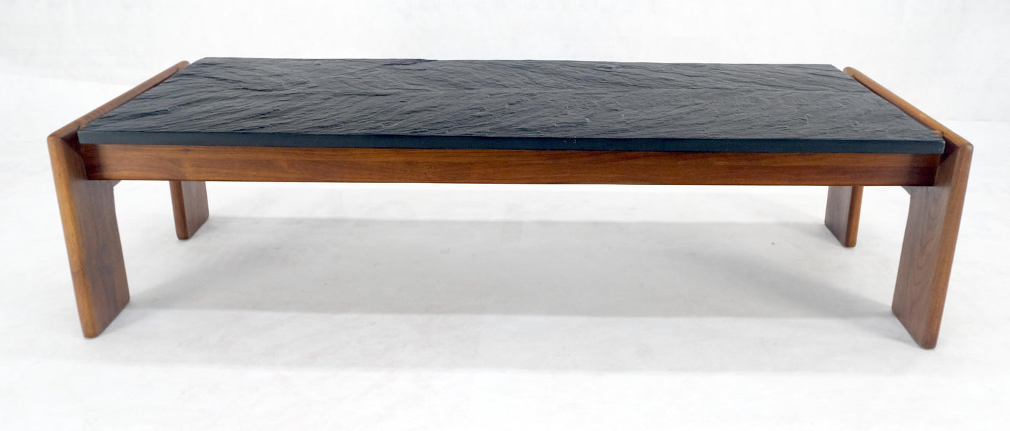 EstablishedLines Adrian Pearsall Solid Walnut Slate Like Top 5' Long Rectangle Coffee Table MINT!