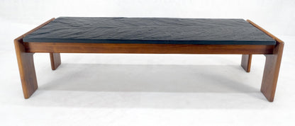 EstablishedLines Adrian Pearsall Solid Walnut Slate Like Top 5' Long Rectangle Coffee Table MINT!