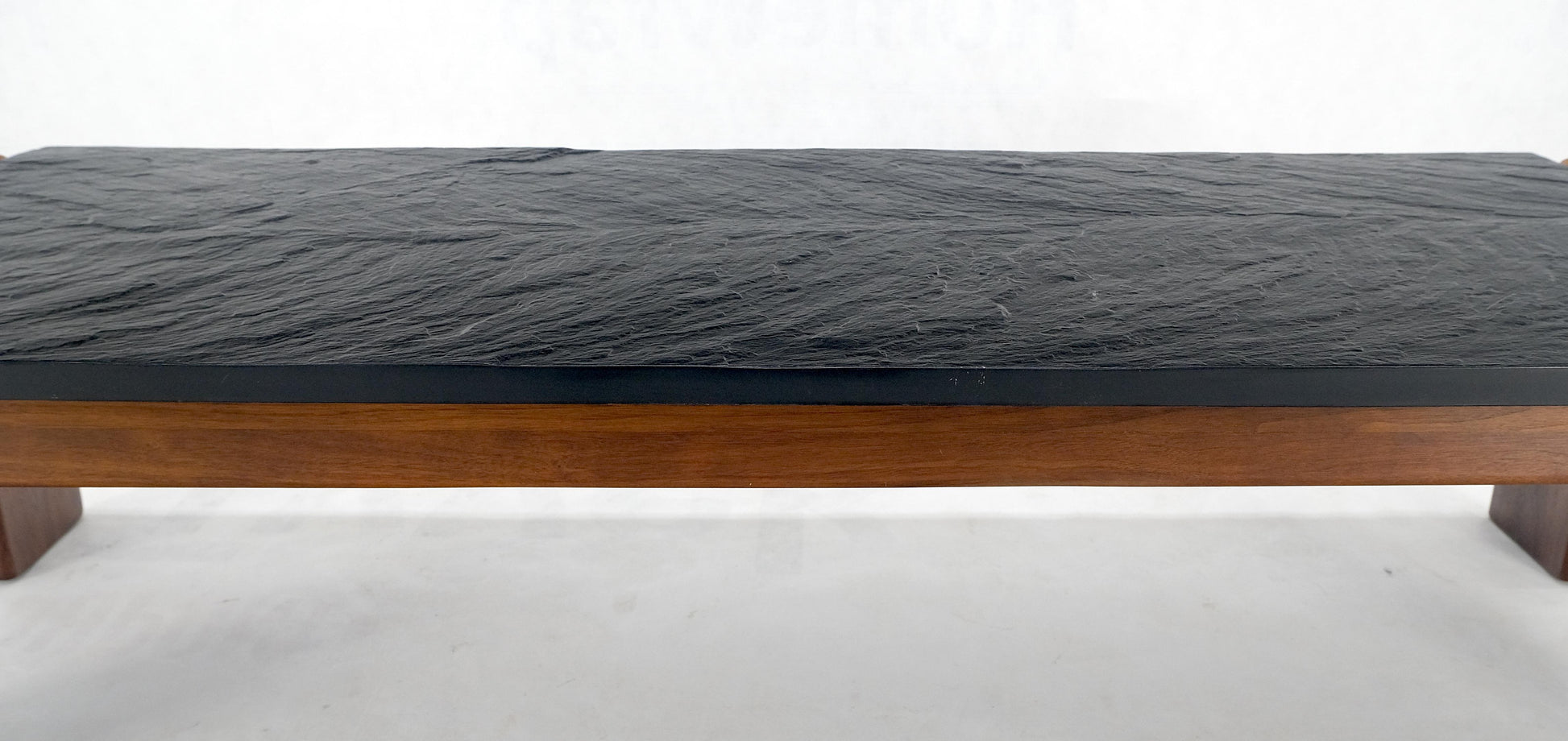 EstablishedLines Adrian Pearsall Solid Walnut Slate Like Top 5' Long Rectangle Coffee Table MINT!
