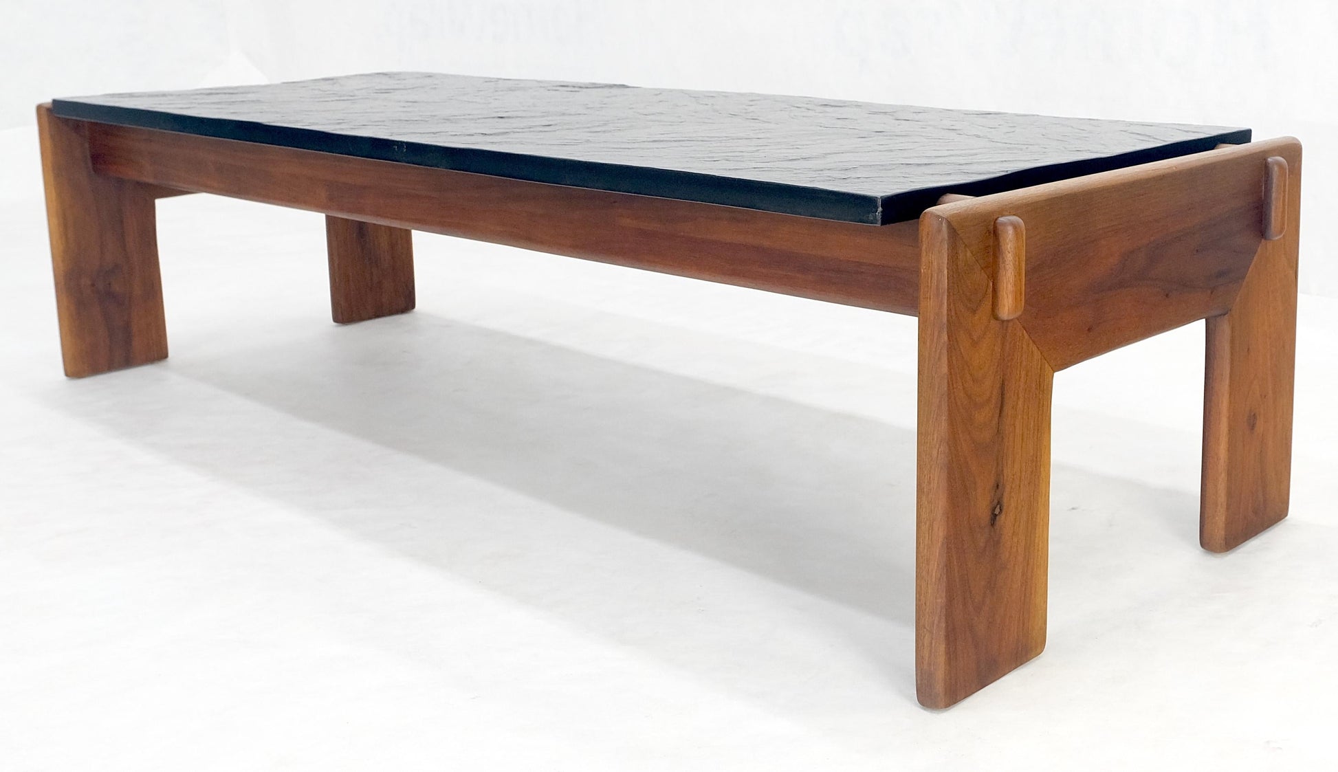 EstablishedLines Adrian Pearsall Solid Walnut Slate Like Top 5' Long Rectangle Coffee Table MINT!