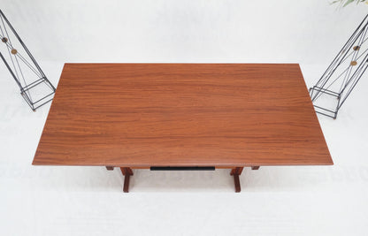 EstablishedLines All Solid Teak Top and Base Architectural Studio Made Partners Desk Mint!