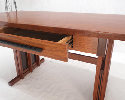 EstablishedLines All Solid Teak Top and Base Architectural Studio Made Partners Desk Mint!