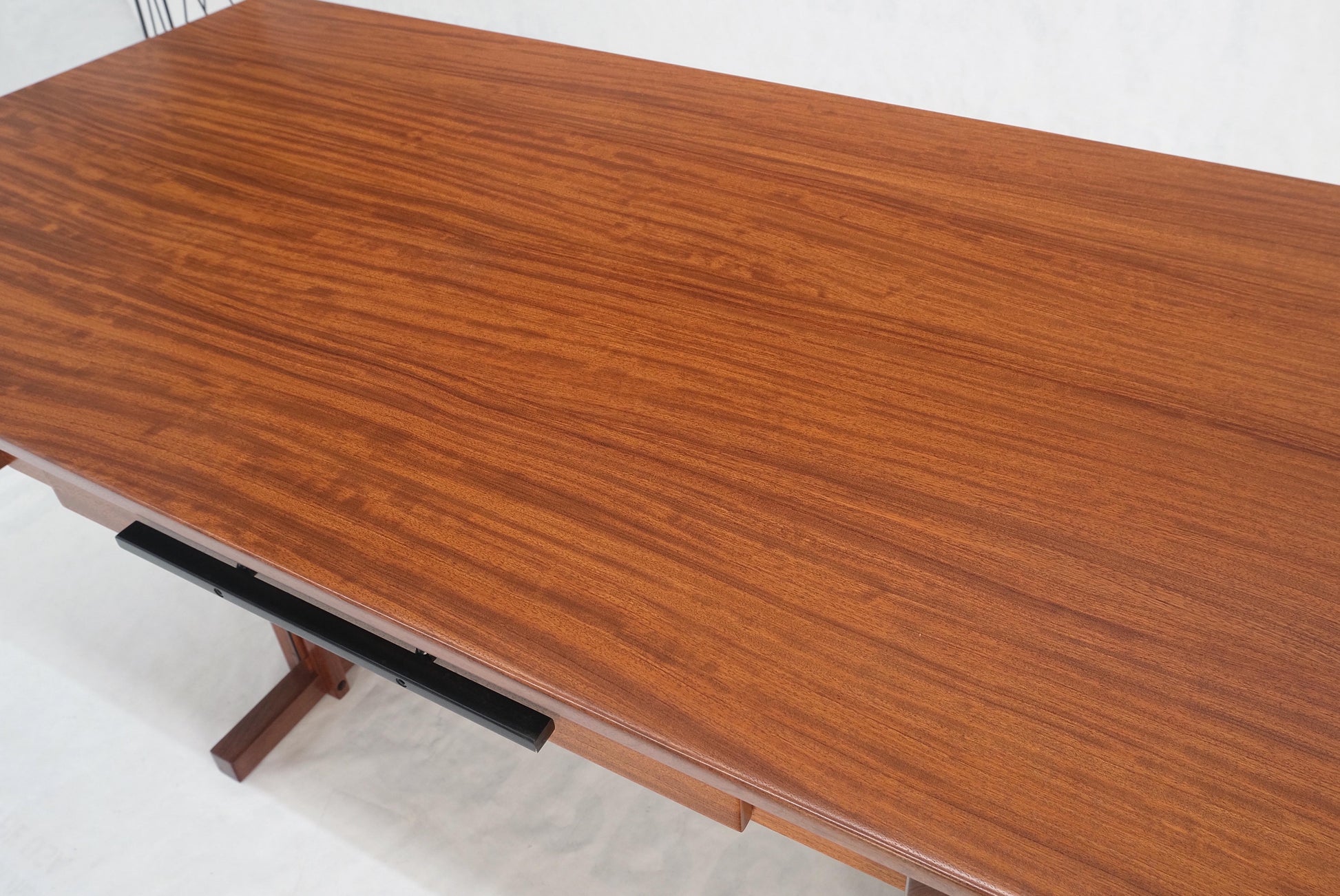 EstablishedLines All Solid Teak Top and Base Architectural Studio Made Partners Desk Mint!