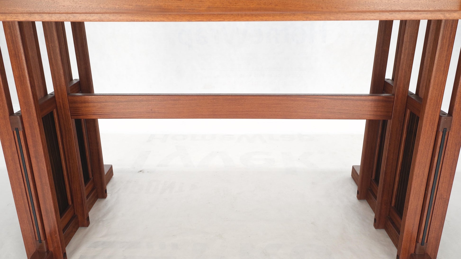 EstablishedLines All Solid Teak Top and Base Architectural Studio Made Partners Desk Mint!
