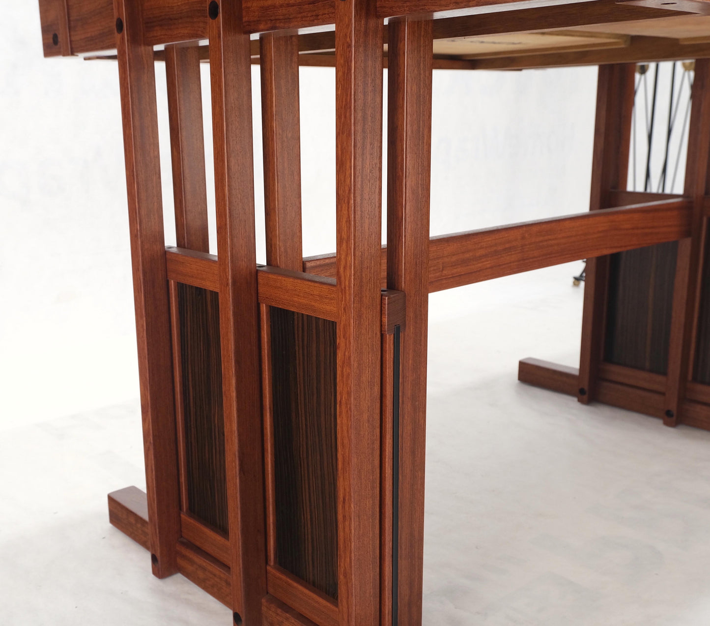 EstablishedLines All Solid Teak Top and Base Architectural Studio Made Partners Desk Mint!