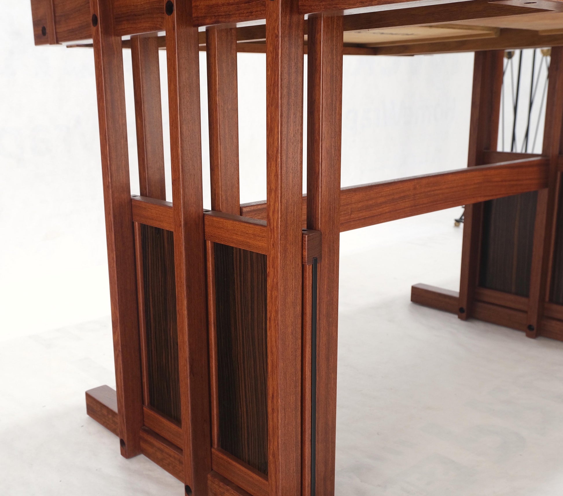 EstablishedLines All Solid Teak Top and Base Architectural Studio Made Partners Desk Mint!