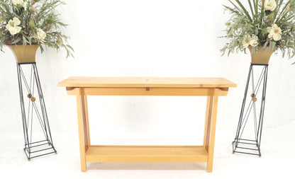 Solid Maple & Walnut Butterfly Joint Studio Made Console Sofa Table MINT!
