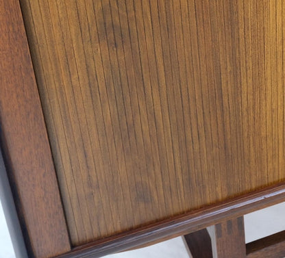 EstablishedLines Tambour Doors Rosewood Danish Mid-Century Modern Long Credenza Buffet Dresser