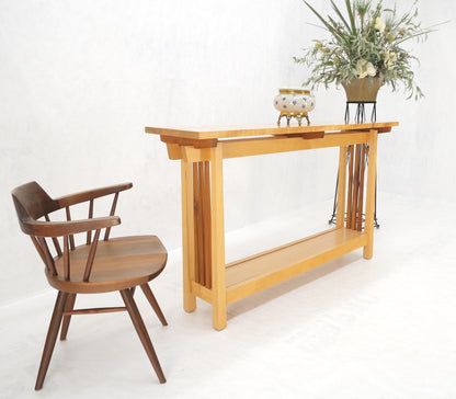 Solid Maple & Walnut Butterfly Joint Studio Made Console Sofa Table MINT!