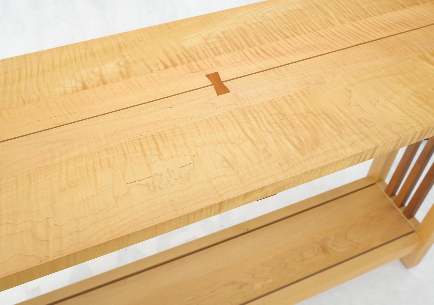 Solid Maple & Walnut Butterfly Joint Studio Made Console Sofa Table MINT!