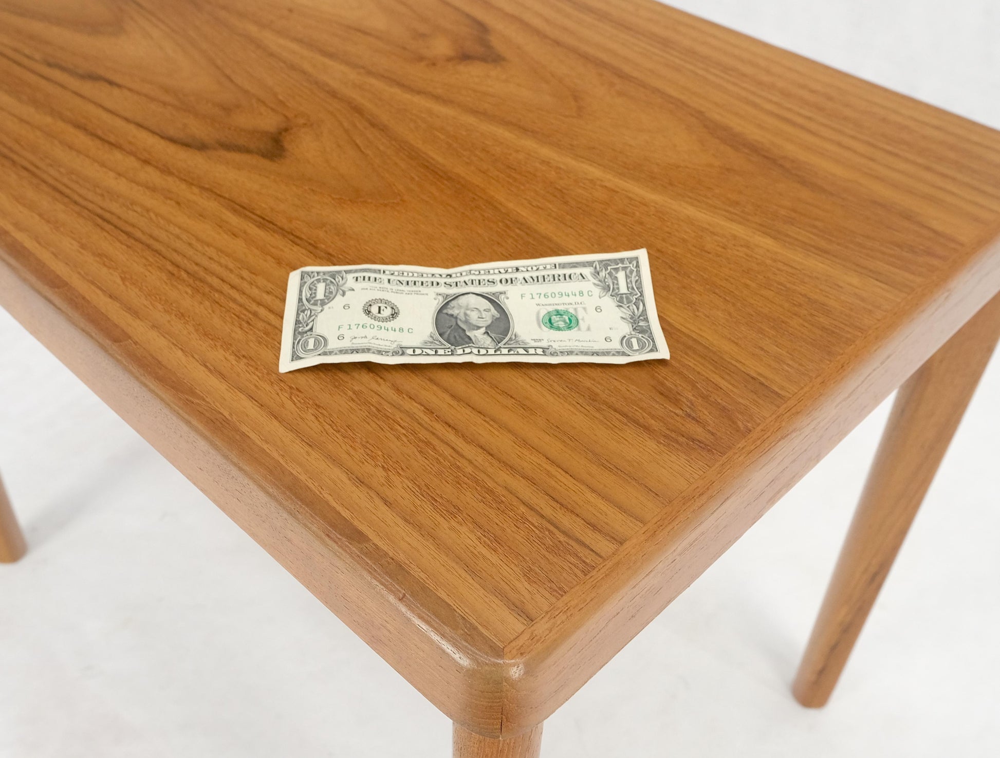 EstablishedLines Danish Mid Century Modern Teak Rectangle Side End Table Stand MINT!