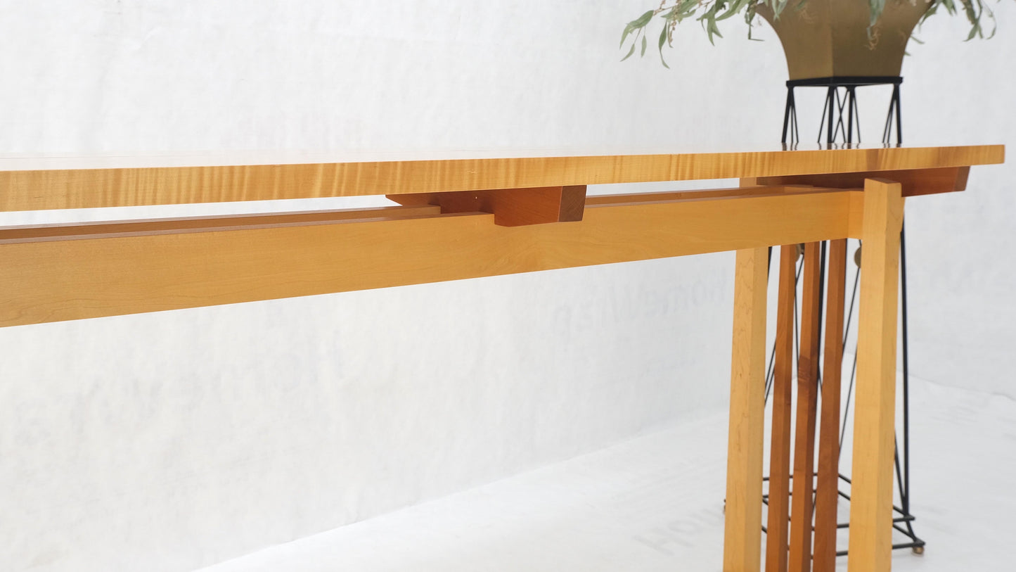 Solid Maple & Walnut Butterfly Joint Studio Made Console Sofa Table MINT!