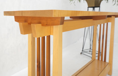Solid Maple & Walnut Butterfly Joint Studio Made Console Sofa Table MINT!