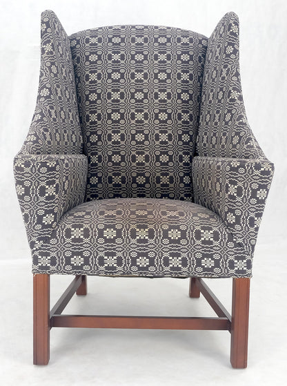EstablishedLines Unusual Deep Wings Federal Style Mahogany Base Wing Club Armchair