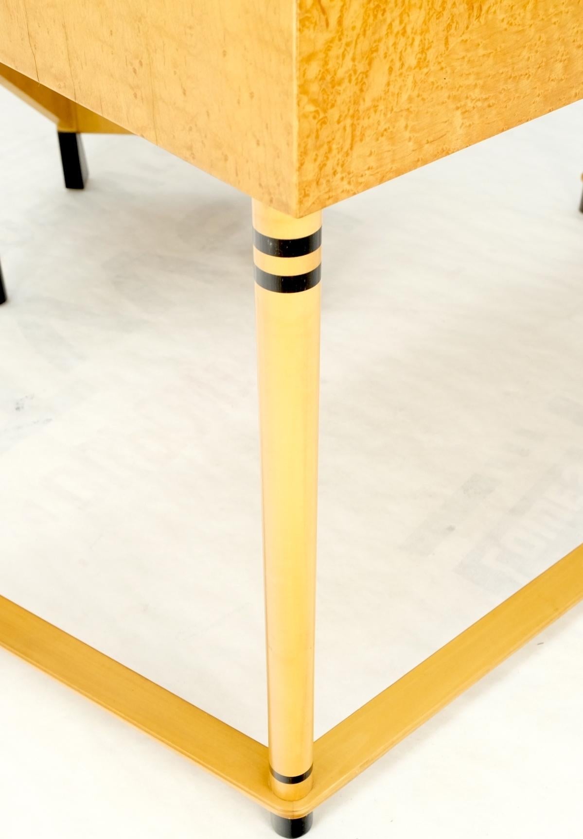 EstablishedLines Birds Eye Maple Italian Art Deco Style Low Profile Desk w/ Leather Chair Mint!