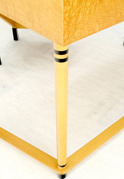 EstablishedLines Birds Eye Maple Italian Art Deco Style Low Profile Desk w/ Leather Chair Mint!