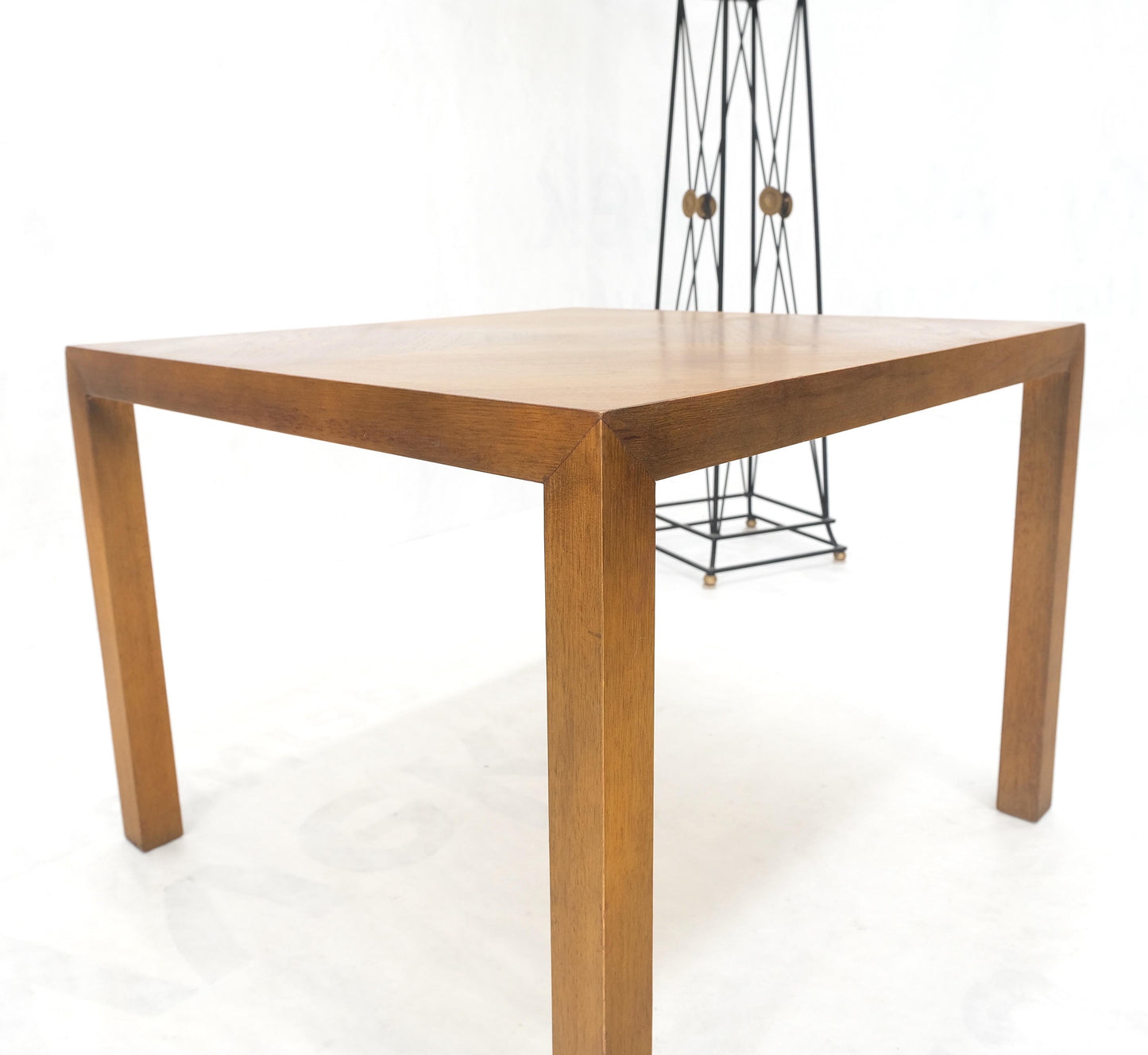 EstablishedLines Light Walnut Square Mid-Century Modern Side End Table Mint!
