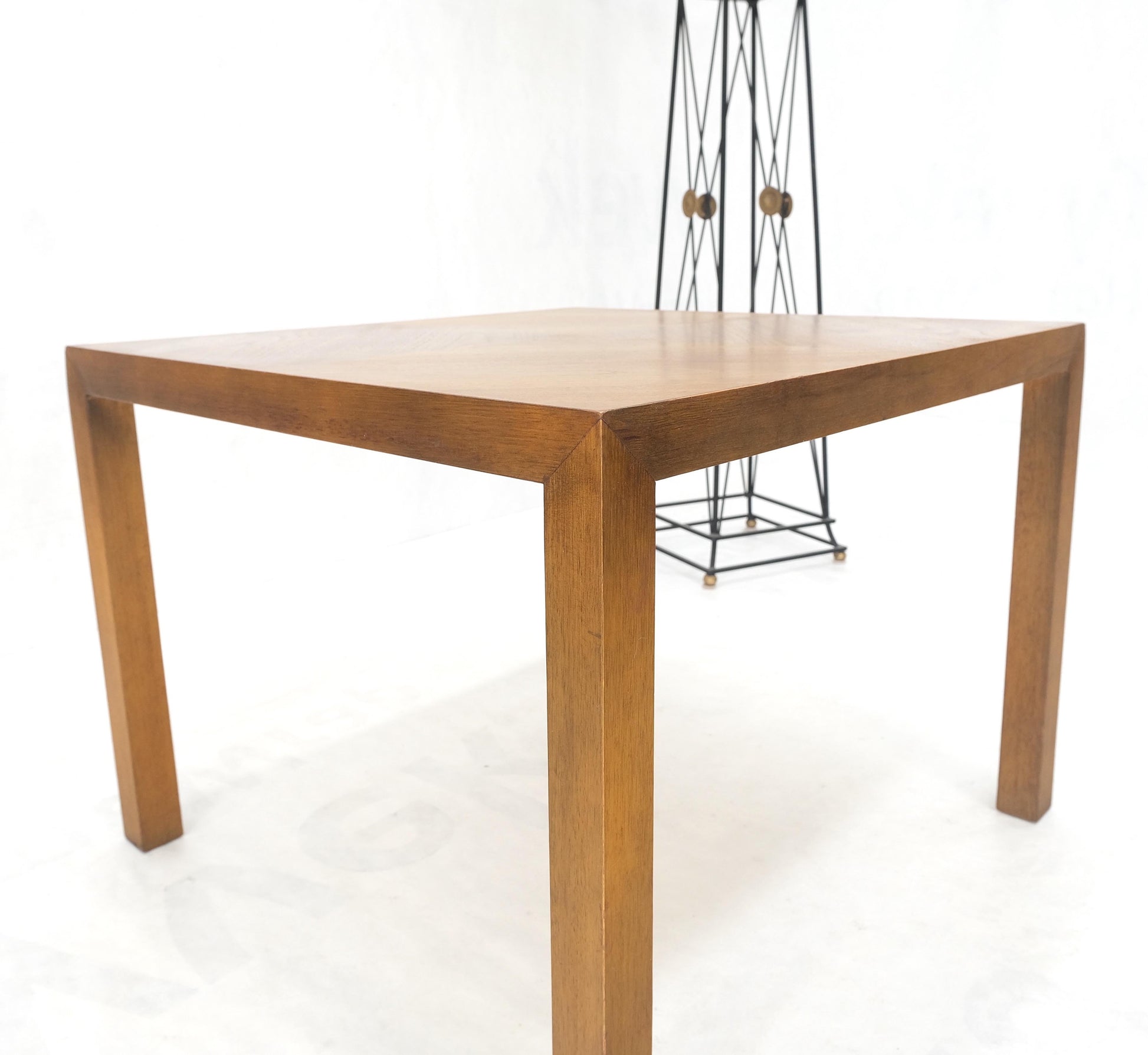 EstablishedLines Light Walnut Square Mid-Century Modern Side End Table Mint!