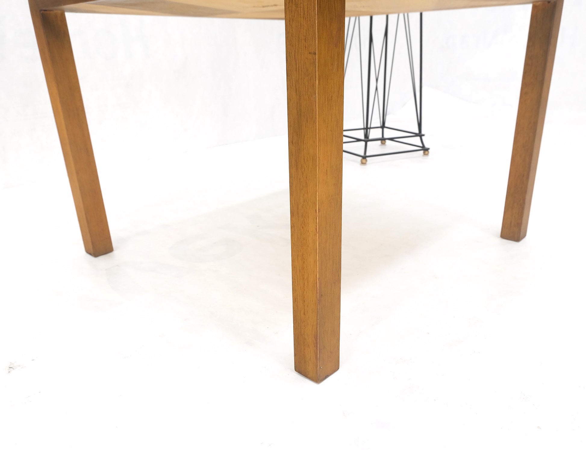 EstablishedLines Light Walnut Square Mid-Century Modern Side End Table Mint!