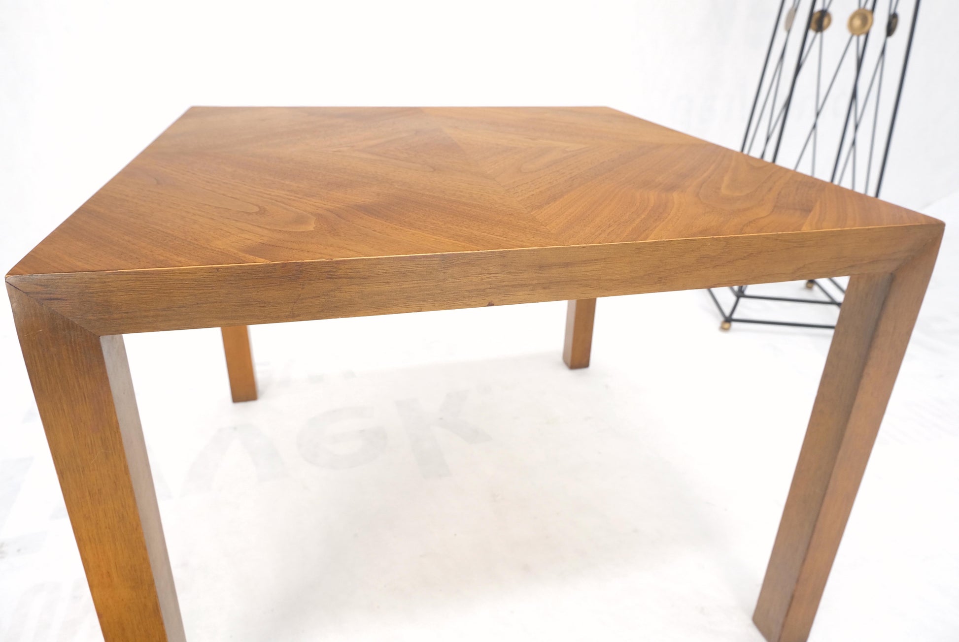 EstablishedLines Light Walnut Square Mid-Century Modern Side End Table Mint!
